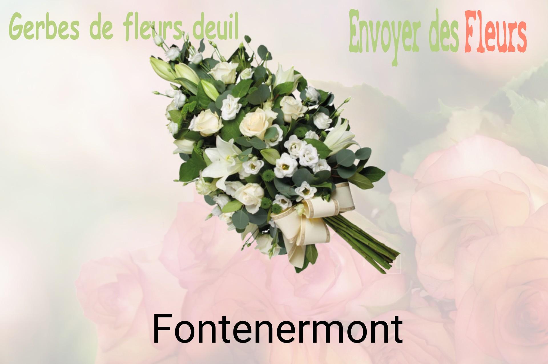 Gerbe de fleurs de deuil livrée à Fontenermont